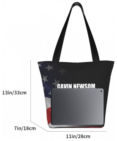 Gavin Newsom Sucks Women'S Casual One Shoulder Carry Shopping Bag Large Capacity Working Storage Handbag $16.86 Shoulder Bags