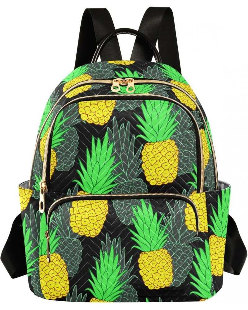 Pineapple Fashion Backpack Purse for Women Multipurpose Casual Daypack with Multi Pockets & Secured Zipper Ladies Gift for Sh...