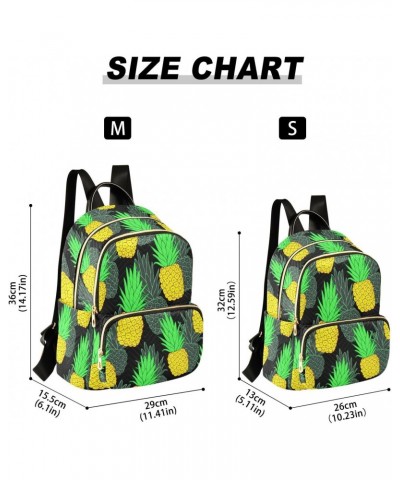 Pineapple Fashion Backpack Purse for Women Multipurpose Casual Daypack with Multi Pockets & Secured Zipper Ladies Gift for Sh...