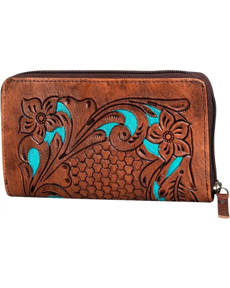 WALLET Hand Tooled Genuine Leather women bag western handbag purse $31.86 Shoulder Bags