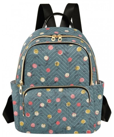 Abstract Polka Dot Women's Backpack Purse Causal Daypack Work Travel College Business Trip Bag Shoulder Bag Medium $16.31 Bac...