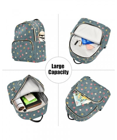 Abstract Polka Dot Women's Backpack Purse Causal Daypack Work Travel College Business Trip Bag Shoulder Bag Medium $16.31 Bac...