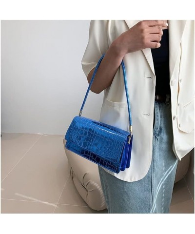 Y2k Silver Purse for Women Y2k Silver Bag Metallic Purse Small Hobo Bag Silver Handbag Shoulder Bag Evening Bag (Blue) Blue $...