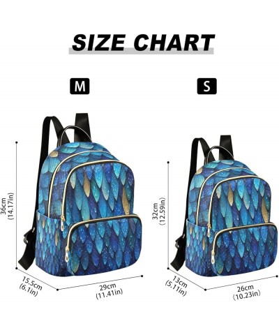 Waterdrop Mermaid Blue Women Backpack Purse Ladies Fashion Shoulder Bag Daypack Travel Bag 7.5L Medium $17.04 Backpacks