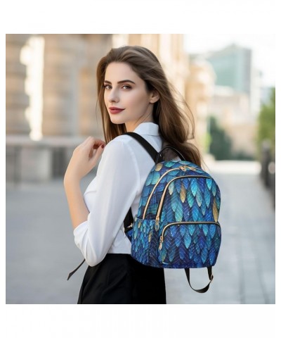 Waterdrop Mermaid Blue Women Backpack Purse Ladies Fashion Shoulder Bag Daypack Travel Bag 7.5L Medium $17.04 Backpacks