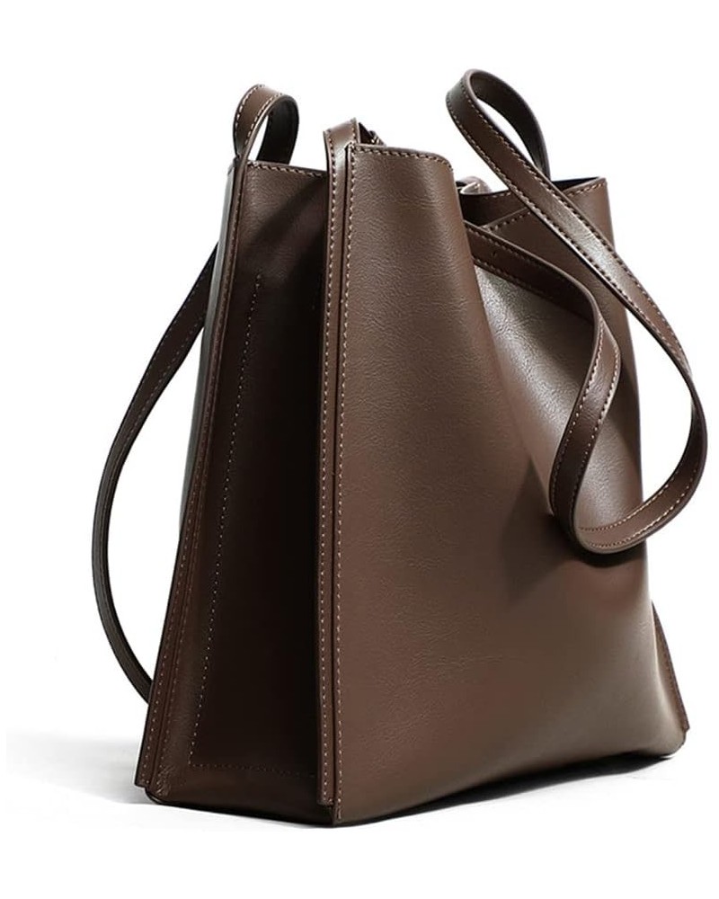 Genuine Leather Bucket Bags for Women Large Hobo Purse and Handbags Fashion Ladies Tote Large Shoulder Bag (Black) Brown $40....