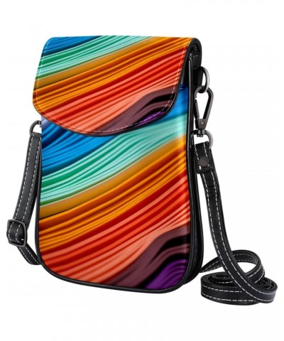 Crossbody Bags for Women,Crossbody Bag Men,Small Sling Bag,Abstract Rainbow Colorful Pattern,Crossbody Purse $12.30 Crossbody...