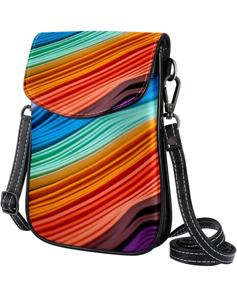 Crossbody Bags for Women,Crossbody Bag Men,Small Sling Bag,Abstract Rainbow Colorful Pattern,Crossbody Purse $12.30 Crossbody...