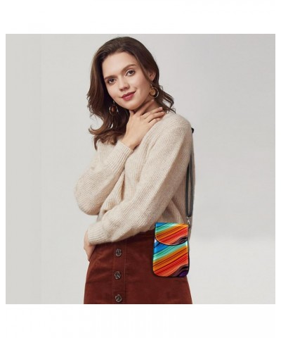 Crossbody Bags for Women,Crossbody Bag Men,Small Sling Bag,Abstract Rainbow Colorful Pattern,Crossbody Purse $12.30 Crossbody...