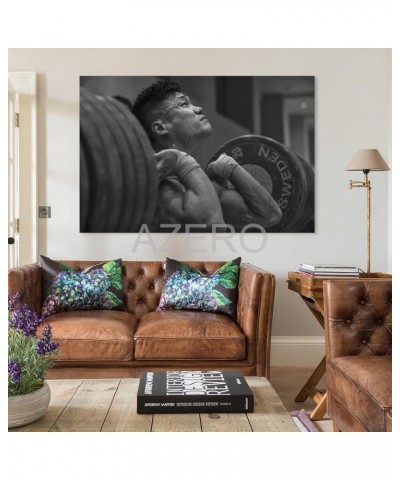 Lü Xiaojun Poster Bodybuilder Poster Weightlifter Poster Canvas Painting Wall Art Poster for Bedroom Living Room Decor 12x18i...