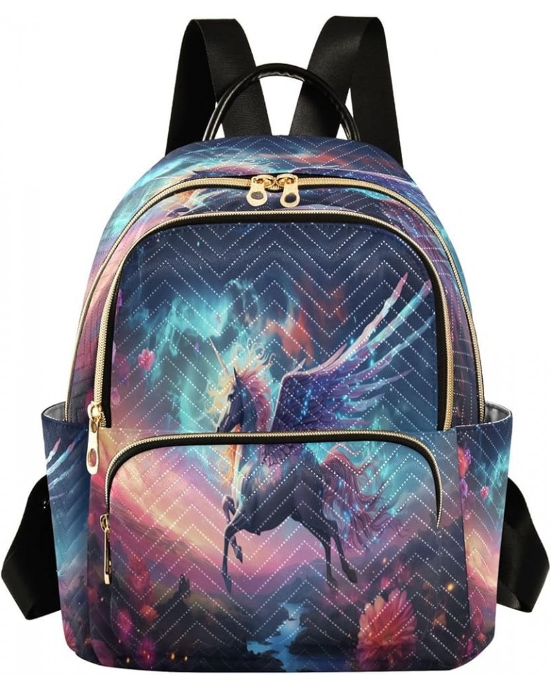 Fashion Backpack Mini Backpack Purse Casual Daily Backpack Wing Unicorn for Travel for College Work Small $20.05 Backpacks