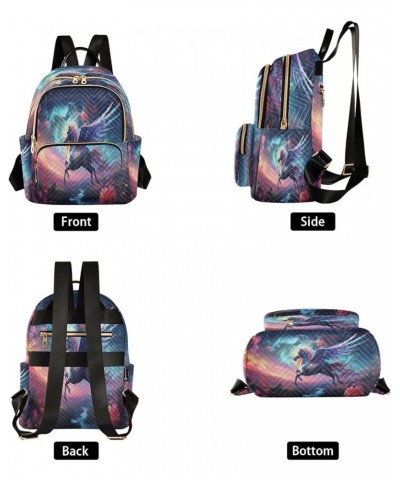 Fashion Backpack Mini Backpack Purse Casual Daily Backpack Wing Unicorn for Travel for College Work Small $20.05 Backpacks