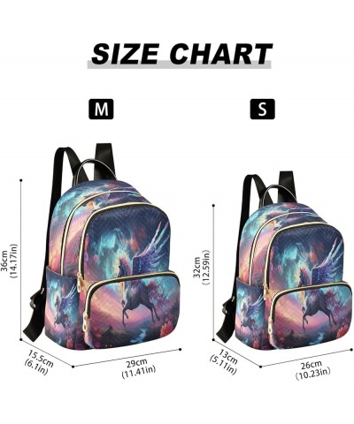 Fashion Backpack Mini Backpack Purse Casual Daily Backpack Wing Unicorn for Travel for College Work Small $20.05 Backpacks