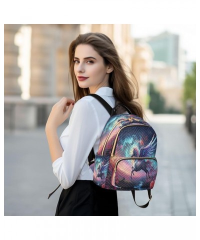 Fashion Backpack Mini Backpack Purse Casual Daily Backpack Wing Unicorn for Travel for College Work Small $20.05 Backpacks