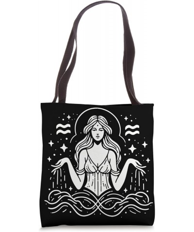 Aquarius Goddess Constellation Zodiac Star Sign Birthday Tote Bag $13.58 Totes