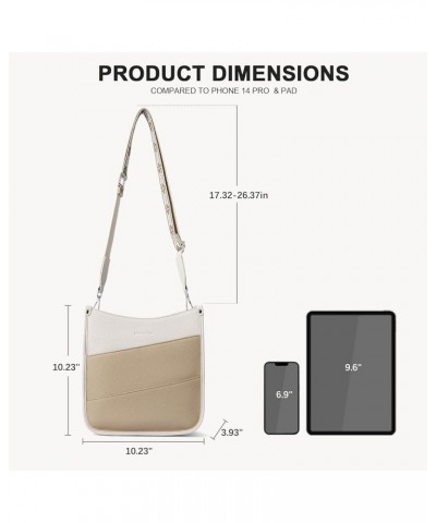 Crossbody Bags for Women Trendy Vegan Leather Hobo Purses Shoulder Handbags With Wide Shoulder Strap B03-khaki $14.84 Crossbo...