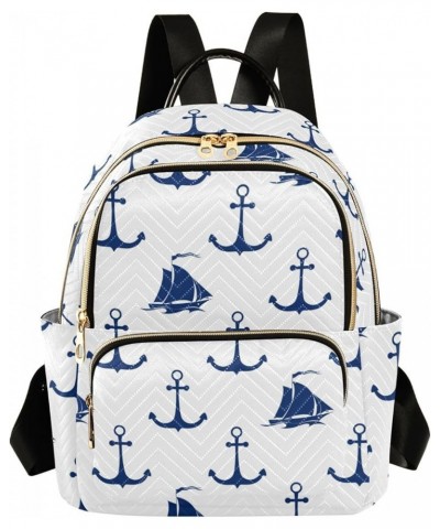 Sailing Vessel Anchor Backpack Purse for Women Fashion Small Mini Backpack Daypacks Purse Hiking Sports Ladies Daypack,M Medi...