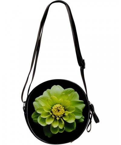 Crossbody Bags for Women,Crossbody Bag Men,Small Sling Bag,Black White Green Yellow Flower,Crossbody Purse $10.26 Crossbody Bags