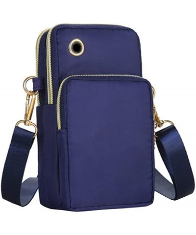 Crossbody Shoulder Bag,Multi Compartment Phone Purse Bag with Adjustable Shoulder Strap Purse Dark Blue $7.11 Shoulder Bags