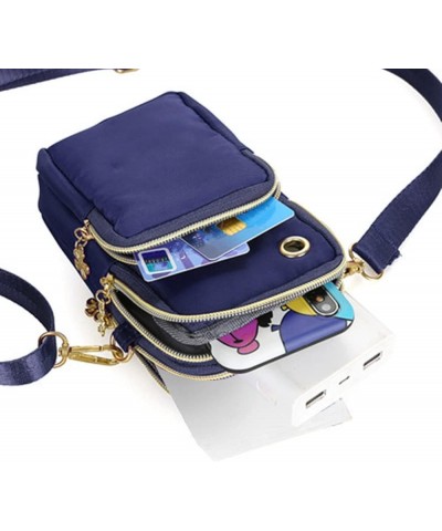 Crossbody Shoulder Bag,Multi Compartment Phone Purse Bag with Adjustable Shoulder Strap Purse Dark Blue $7.11 Shoulder Bags