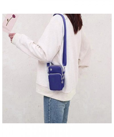 Crossbody Shoulder Bag,Multi Compartment Phone Purse Bag with Adjustable Shoulder Strap Purse Dark Blue $7.11 Shoulder Bags