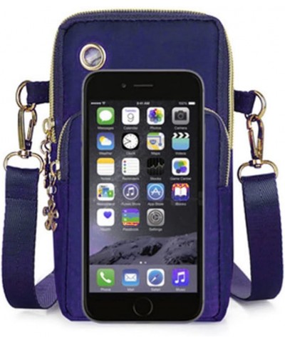 Crossbody Shoulder Bag,Multi Compartment Phone Purse Bag with Adjustable Shoulder Strap Purse Dark Blue $7.11 Shoulder Bags