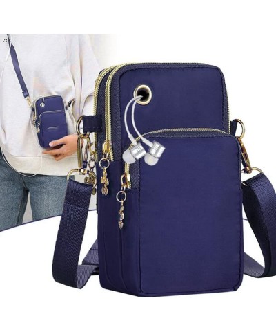 Crossbody Shoulder Bag,Multi Compartment Phone Purse Bag with Adjustable Shoulder Strap Purse Dark Blue $7.11 Shoulder Bags