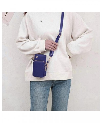 Crossbody Shoulder Bag,Multi Compartment Phone Purse Bag with Adjustable Shoulder Strap Purse Dark Blue $7.11 Shoulder Bags