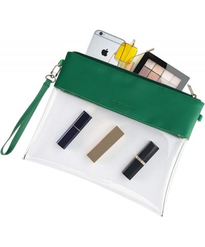 Clear Bag Stadium Approved - PU Leather Clear Purse Clear Crossbody bag for Concert Festival Green $9.46 Crossbody Bags