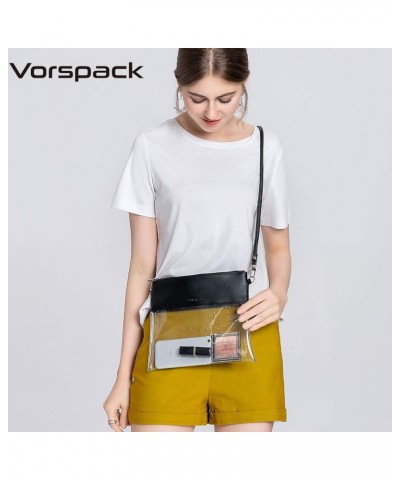 Clear Bag Stadium Approved - PU Leather Clear Purse Clear Crossbody bag for Concert Festival Green $9.46 Crossbody Bags