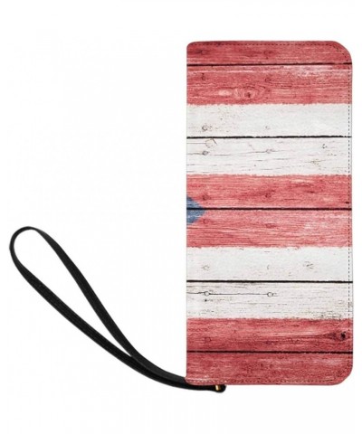 National Flag Womens Clutch Wallet Large Wristlet Zipper Clutch Large Travel Purse Puerto Rican Flag $18.79 Clutches