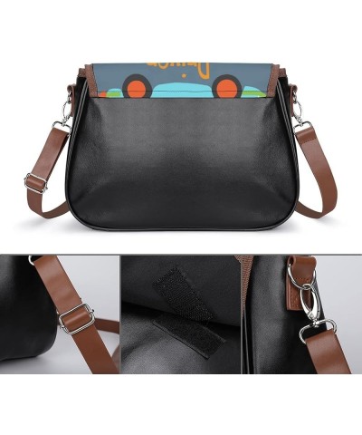 Leather Hobo Bags Women's Crossbody Shoulder Bag Classic City Top Handle Satchels Cute Dogs Green Color8 $23.50 Hobo Bags