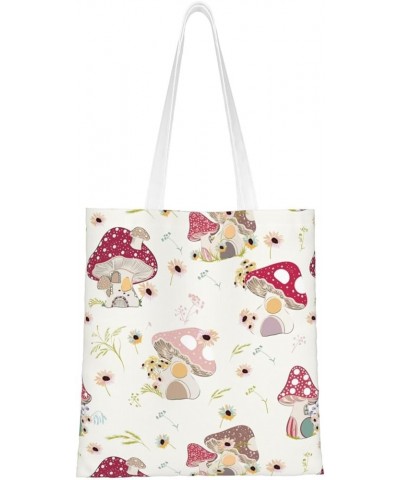 Mushrooms Single Shoulder Fashion Canvas Tote Shopping Bags Handbags For Men And Women Mushrooms10 $10.53 Totes