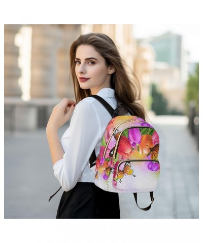 Small Backpack for Women Travel Bag Spring Butterfly Tulip Flower Daypack Purse Fashion Shoulder Bag Rucksack Small B629 $12....