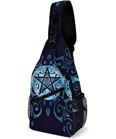 Triple Moon Goddess Blue Sling Bags Men And Women Shoulder Backpack Chest Bag Cross Body Chest Sling Backpack. $17.48 Backpacks