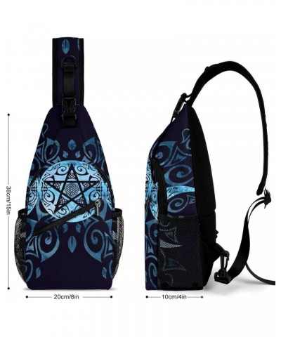 Triple Moon Goddess Blue Sling Bags Men And Women Shoulder Backpack Chest Bag Cross Body Chest Sling Backpack. $17.48 Backpacks