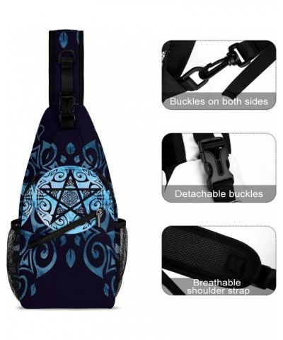 Triple Moon Goddess Blue Sling Bags Men And Women Shoulder Backpack Chest Bag Cross Body Chest Sling Backpack. $17.48 Backpacks