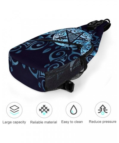 Triple Moon Goddess Blue Sling Bags Men And Women Shoulder Backpack Chest Bag Cross Body Chest Sling Backpack. $17.48 Backpacks