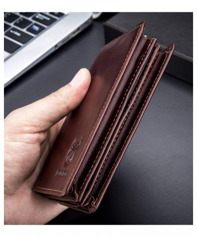 Leather Men Wallet,Genuine Leather RFID Blocking Bifold Wallets with ID Window (Coffee) $29.98 Wallets