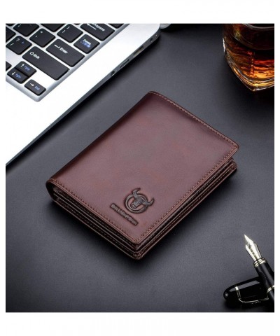 Leather Men Wallet,Genuine Leather RFID Blocking Bifold Wallets with ID Window (Coffee) $29.98 Wallets