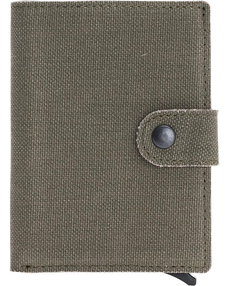 Tactical Waterproof Canvas Mechanized Wallets with RFID blocking, holds multiple cards and cash Light Green $32.20 Wallets