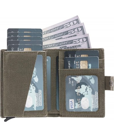 Tactical Waterproof Canvas Mechanized Wallets with RFID blocking, holds multiple cards and cash Light Green $32.20 Wallets