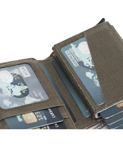 Tactical Waterproof Canvas Mechanized Wallets with RFID blocking, holds multiple cards and cash Light Green $32.20 Wallets