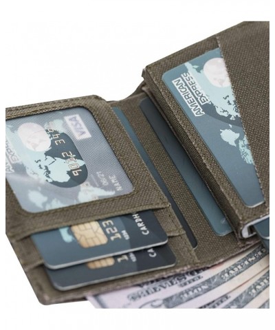 Tactical Waterproof Canvas Mechanized Wallets with RFID blocking, holds multiple cards and cash Light Green $32.20 Wallets