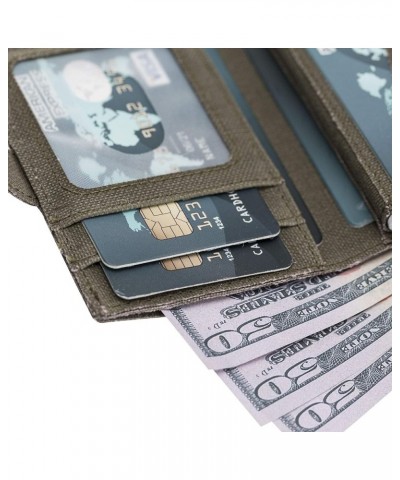 Tactical Waterproof Canvas Mechanized Wallets with RFID blocking, holds multiple cards and cash Light Green $32.20 Wallets