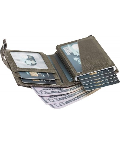 Tactical Waterproof Canvas Mechanized Wallets with RFID blocking, holds multiple cards and cash Light Green $32.20 Wallets