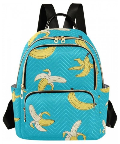 Women Backpack Cute Banana Blue Anti-Theft Travel Backpack with Luggage Belt Lightweight Handbag Lady Purse Roomy Double Zipp...