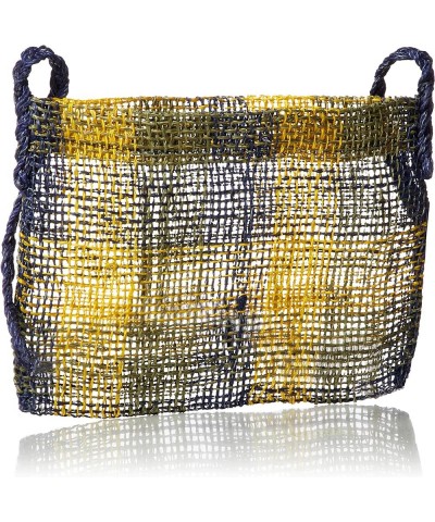 Abaca Check Shoulder E5824 475020 Yellow/Blue $20.92 Shoulder Bags