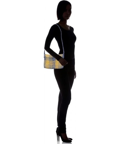 Abaca Check Shoulder E5824 475020 Yellow/Blue $20.92 Shoulder Bags