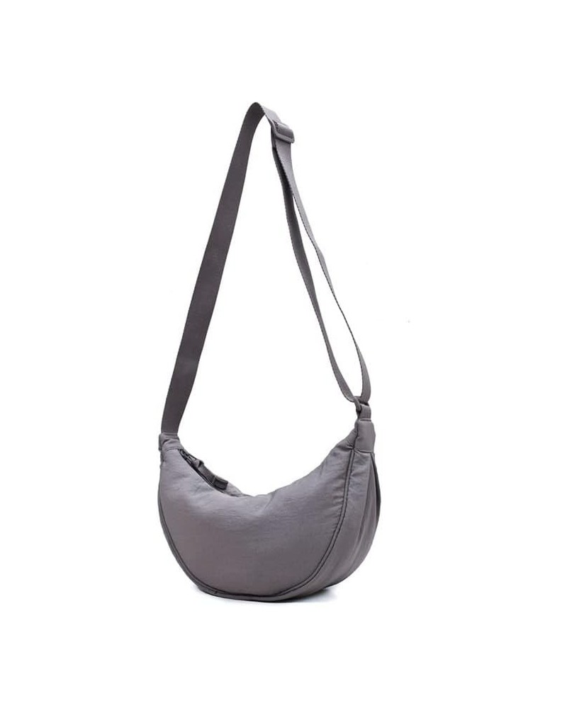 Casual Crossbody Bag Goth Bag for Women Grunge Nylon Shoulder Bag Purse Dumpling Bag Gothic Handbag Crescent Bag Gray $17.39 ...